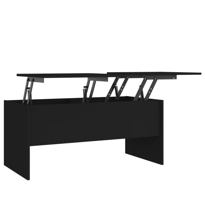 Stolik kawowy, czarny 102x50,5x46,5 cm, materiał drewnopochodny