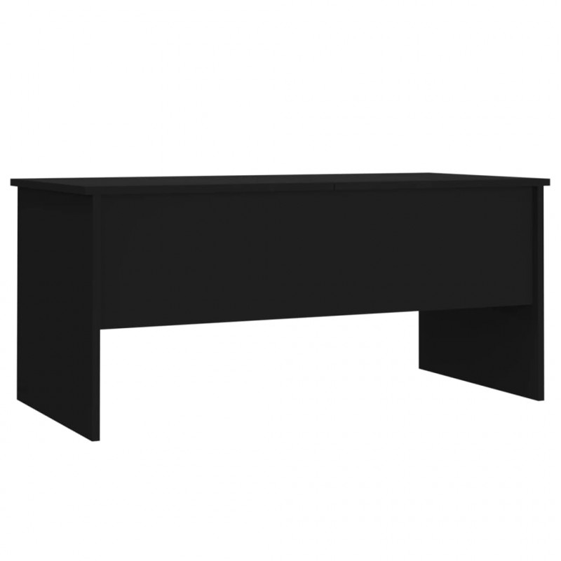 Stolik kawowy, czarny 102x50,5x46,5 cm, materiał drewnopochodny
