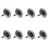 Solarne lampy gruntowe LED, 8 szt., kolory RGB