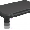 Podstawka pod monitor, czarna, 38x24x10,5 cm