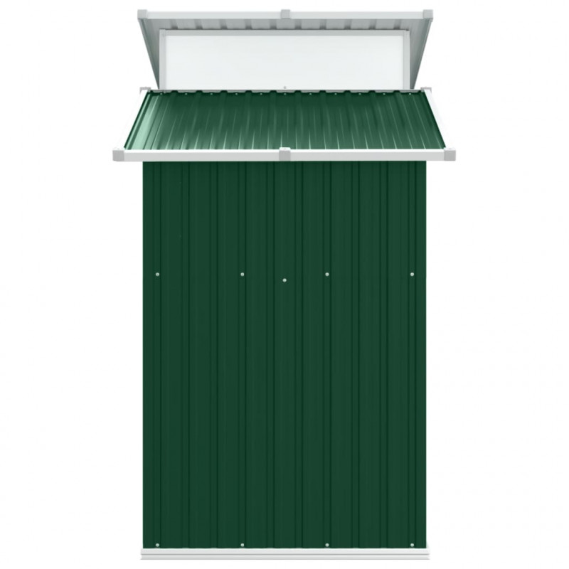 Szopa ogrodowa, zielona, 270x130x208,5 cm, stal galwanizowana