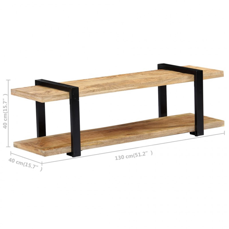 Szafka pod TV, 130x40x40 cm, lite drewno mango
