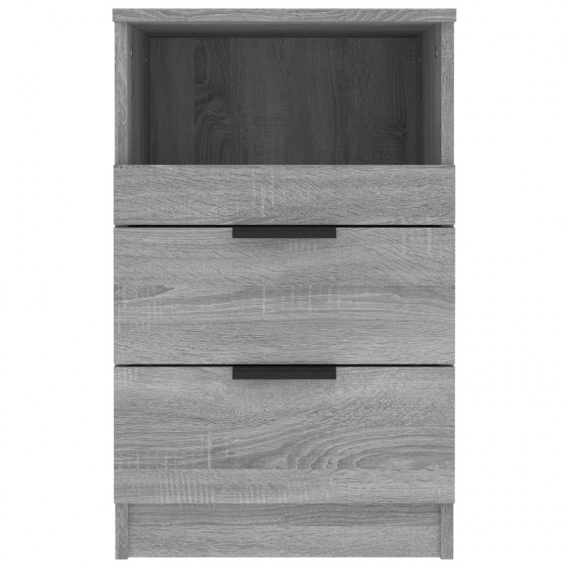 Szafki nocne, 2 szt., szary dąb sonoma, materiał drewnopochodny