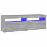 Szafka pod TV z LED, szary dąb sonoma, 120x35x40 cm