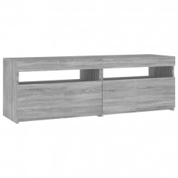 Szafka pod TV z LED, szary dąb sonoma, 120x35x40 cm