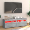 Szafka pod TV z LED, szary dąb sonoma, 120x35x40 cm