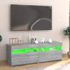 Szafka pod TV z LED, szary dąb sonoma, 120x35x40 cm