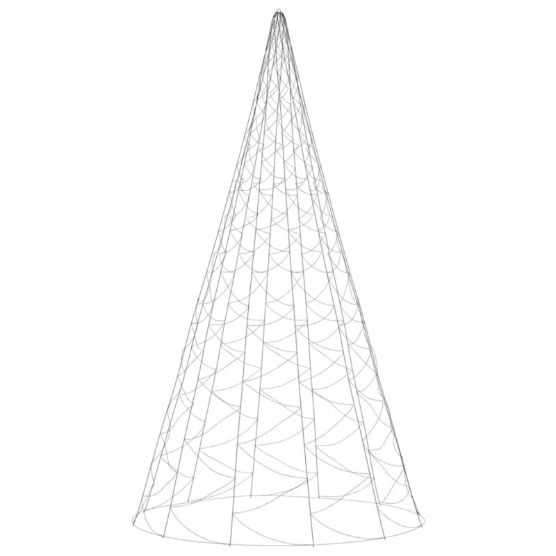 Choinka do montażu na maszcie, 3000 zimnych białych LED, 800 cm