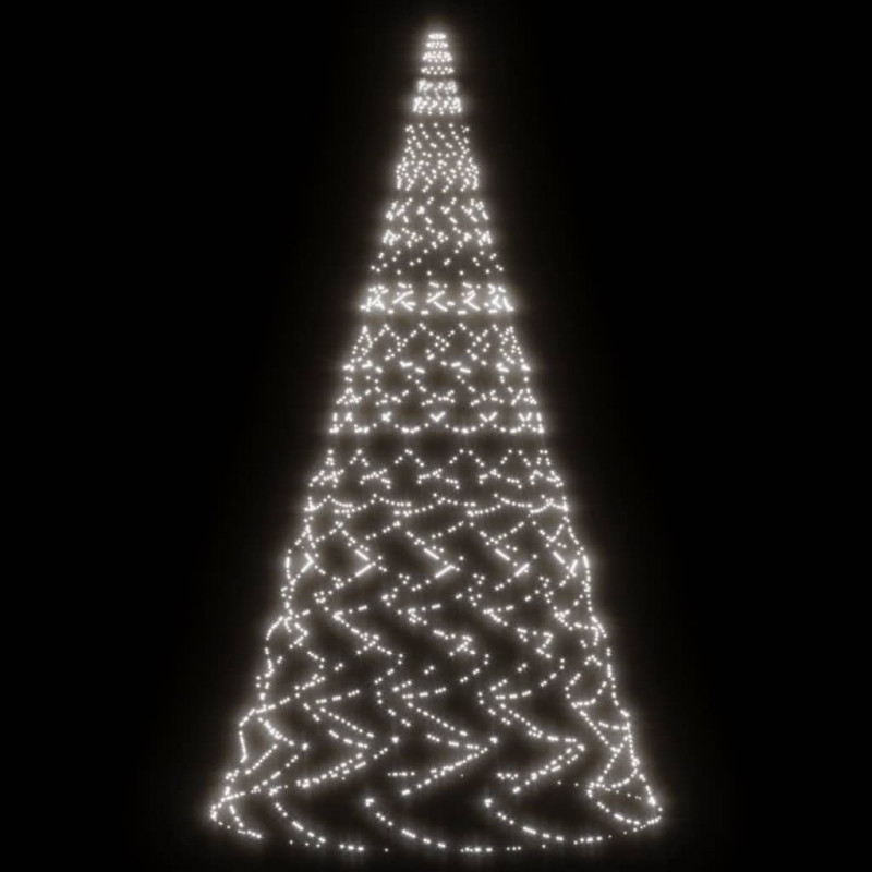 Choinka do montażu na maszcie, 3000 zimnych białych LED, 800 cm