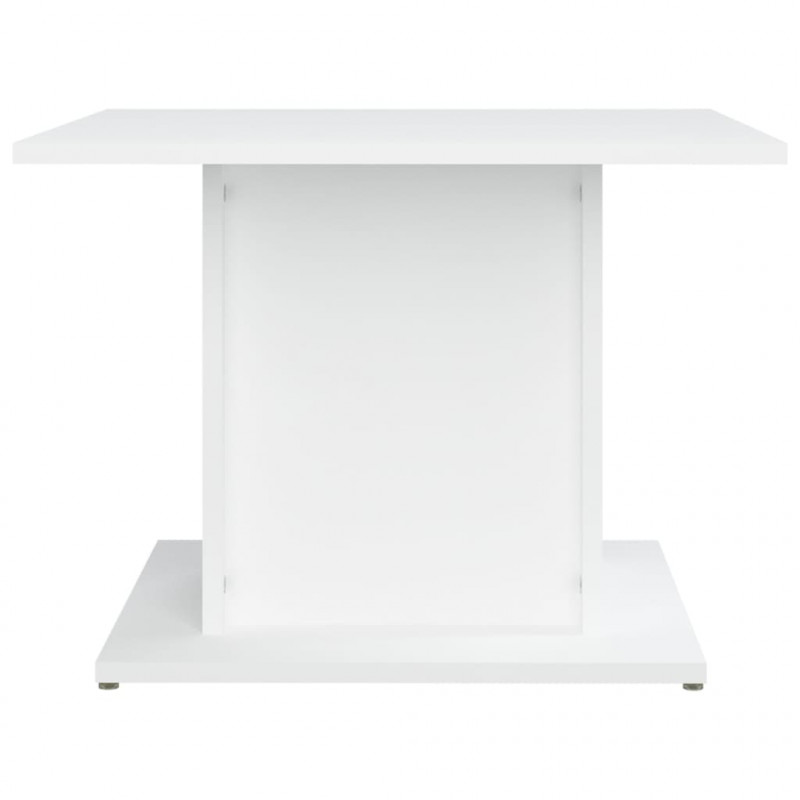Stolik kawowy, biały, 55,5x55,5x40 cm, materiał drewnopochodny