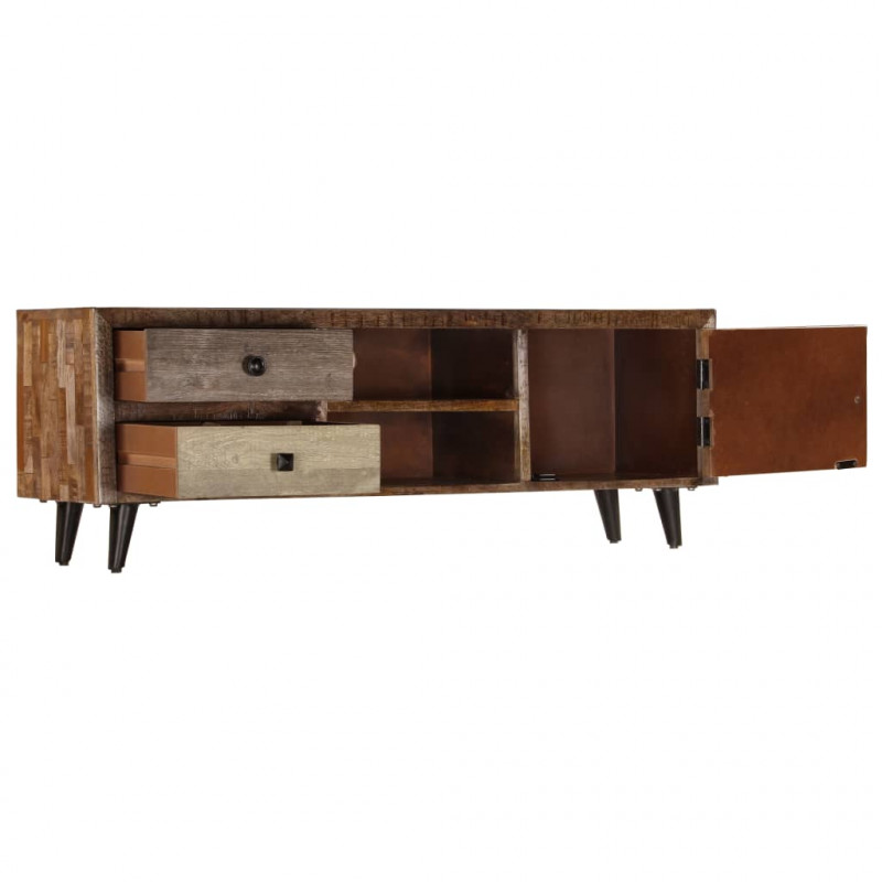 Szafka pod TV, 118x30x40 cm, lite drewno mango