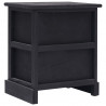 Szafki nocne, 2 szt., czarne, 38x28x45 cm, drewno paulownia