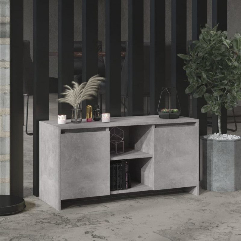 Szafka pod TV, szarość betonu, 102x37,5x52,5 cm