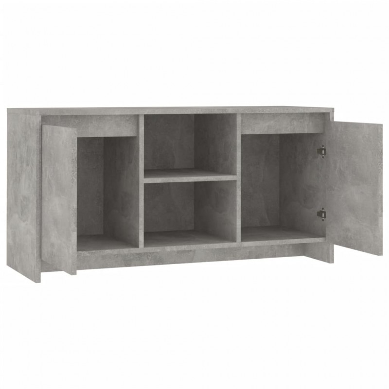 Szafka pod TV, szarość betonu, 102x37,5x52,5 cm