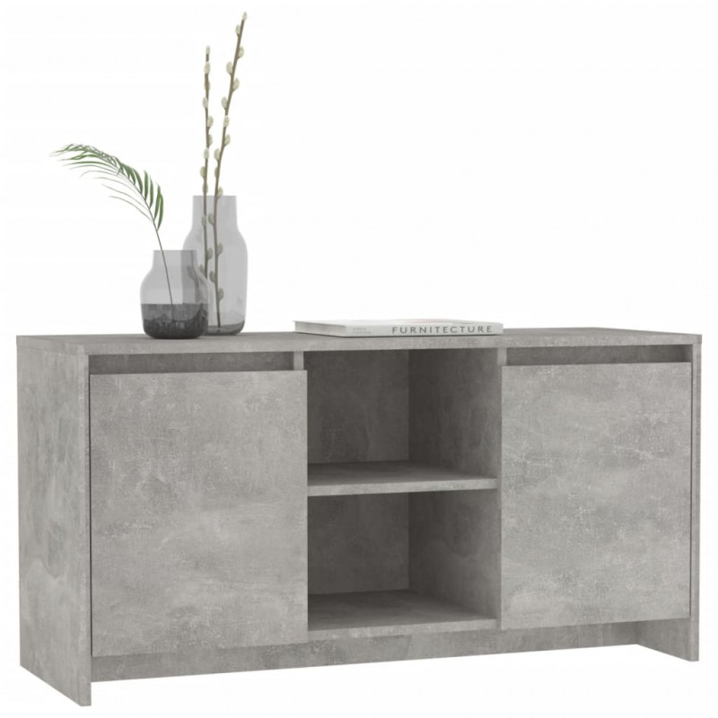 Szafka pod TV, szarość betonu, 102x37,5x52,5 cm
