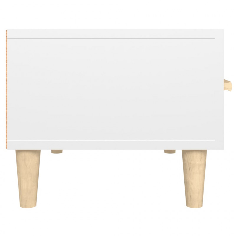 Szafka pod TV, wysoki połysk, biała, 150x34,5x30 cm