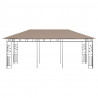 Altana ogrodowa z moskitierą, 6x3x2,73 m, kolor taupe, 180 g/m²