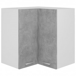 Wisząca szafka narożna, szarość betonu, 57x57x60 cm