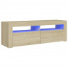 Szafka pod TV z oświetleniem LED, dąb sonoma, 120x35x40 cm