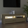 Szafka pod TV z oświetleniem LED, dąb sonoma, 120x35x40 cm