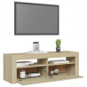 Szafka pod TV z oświetleniem LED, dąb sonoma, 120x35x40 cm
