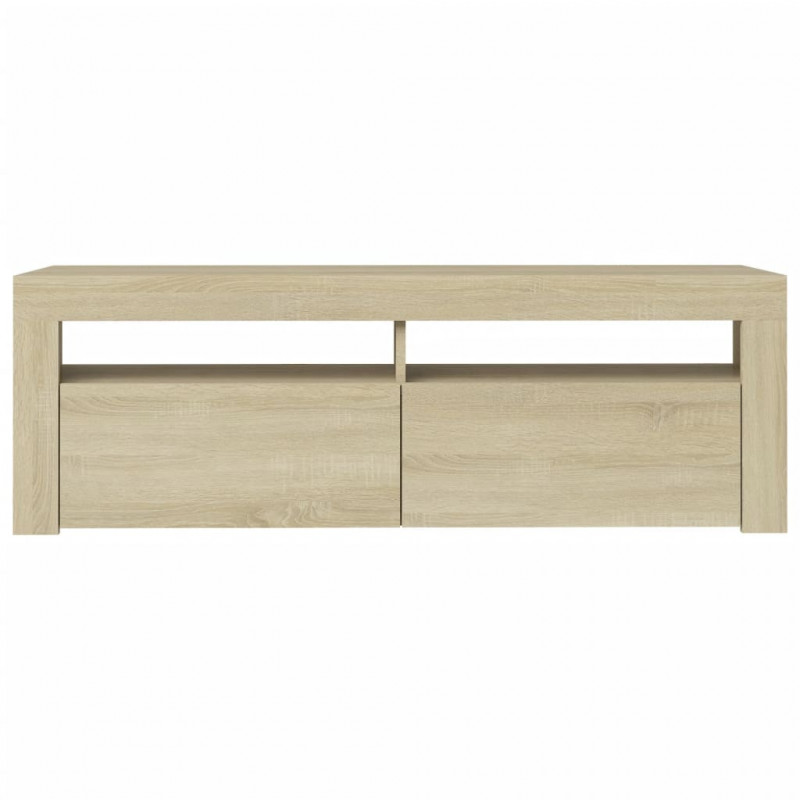 Szafka pod TV z oświetleniem LED, dąb sonoma, 120x35x40 cm