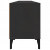 Szafka pod TV, czarna, 150x30x44,5 cm, materiał drewnopochodny