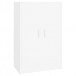 Szafka na buty, biała, 60x35x92 cm, materiał drewnopochodny