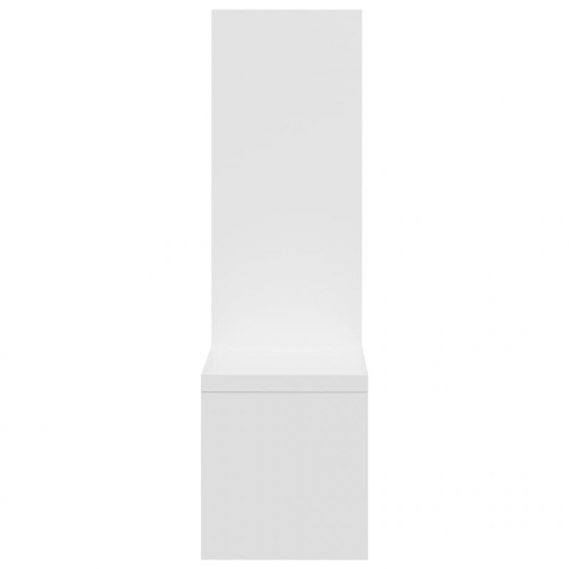 Półki ścienne, 2 szt., białe, 50x15x50 cm