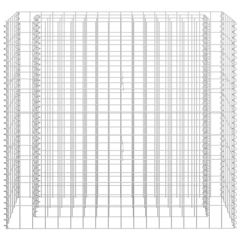 Podwyższona donica gabionowa, galwanizowana stal, 90x30x90 cm