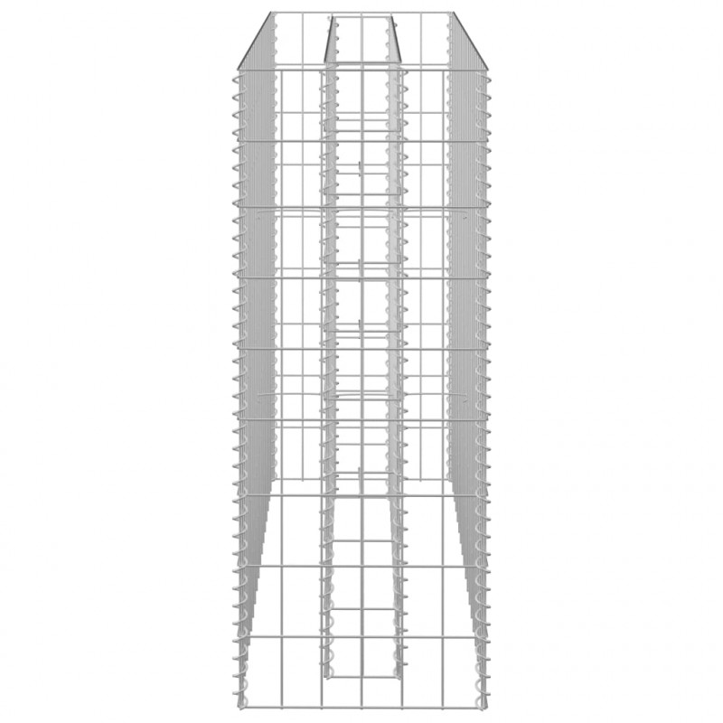 Podwyższona donica gabionowa, galwanizowana stal, 90x30x90 cm