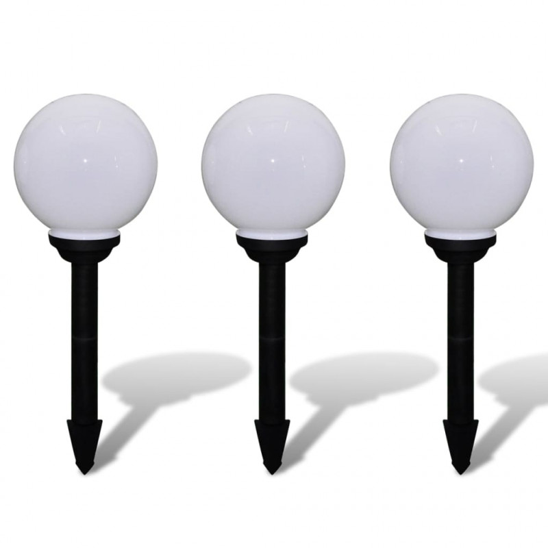 Lampy do oświetlenia ścieżki, 3 szt, LED, 20 cm, ze szpikulcami