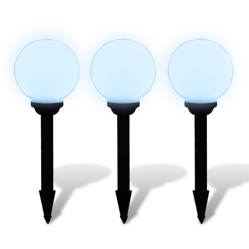 Lampy do oświetlenia ścieżki, 3 szt, LED, 20 cm, ze szpikulcami