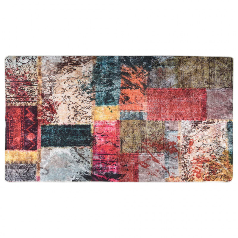 Dywan z możliwością prania, patchwork, 190x300 cm, kolorowy