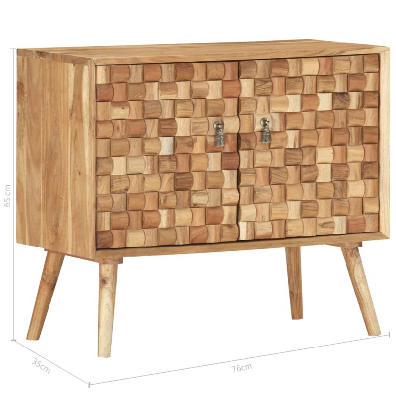 Szafka, 75 x 35 x 65 cm, lite drewno akacjowe