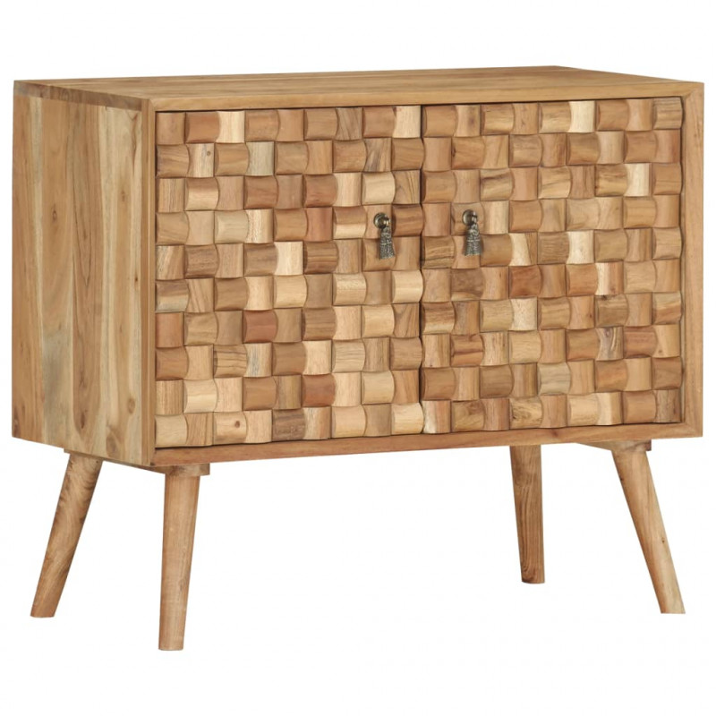 Szafka, 75 x 35 x 65 cm, lite drewno akacjowe