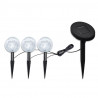 Lampy ogrodowe ze szpikulcami i panelem solarnym, 3 LED
