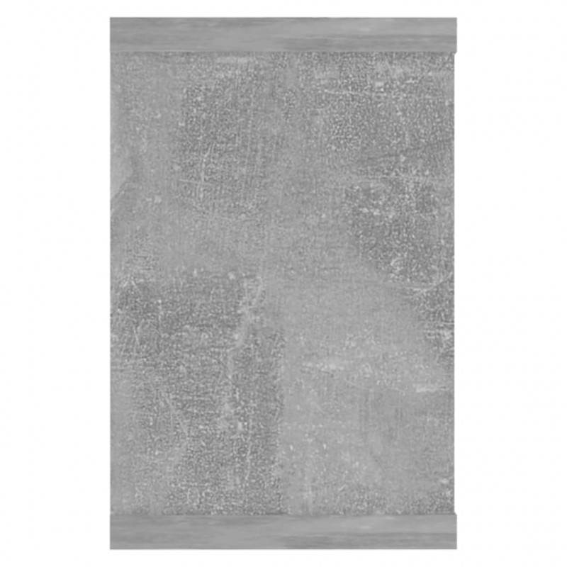 Półki ścienne kostki 2 szt., szarość betonu, 60x15x23 cm