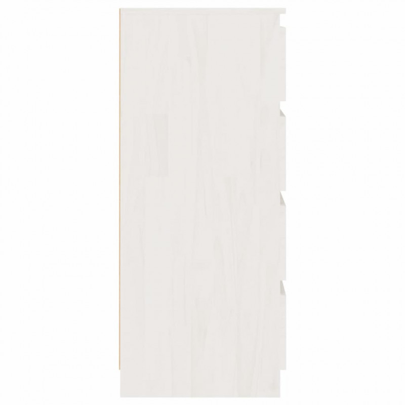Komoda, biała, 60x36x84 cm, lite drewno sosnowe