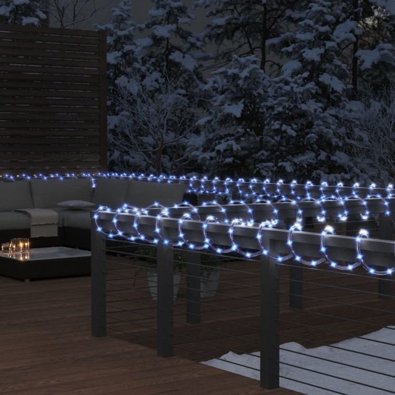 Wąż świetlny, 120 LED, zimna biel, 5 m, PVC