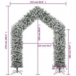 Girlanda świąteczna flokowana sztucznym śniegiem, 270 cm