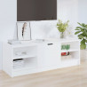 Szafka pod TV, biała, 102x35,5x36,5 cm, materiał drewnopochodny