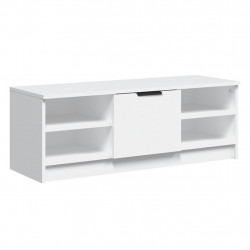 Szafka pod TV, biała, 102x35,5x36,5 cm, materiał drewnopochodny