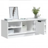 Szafka pod TV, biała, 102x35,5x36,5 cm, materiał drewnopochodny