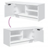 Szafka pod TV, biała, 102x35,5x36,5 cm, materiał drewnopochodny