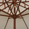 Parasol z podwójnym daszkiem, 270x270 cm drewno, kremowy