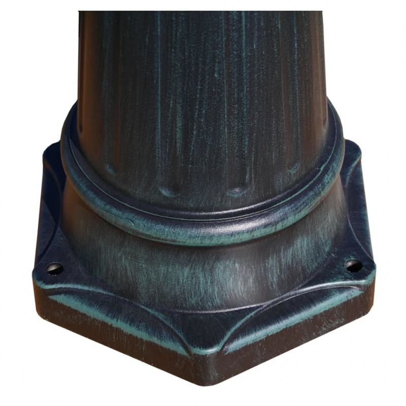 Stojąca lampa ogrodowa 2-ramienna, 230 cm, ciemnozielona/czarna