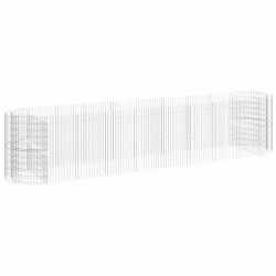 Podwyższona donica gabionowa galwanizowane żelazo 500x100x100cm