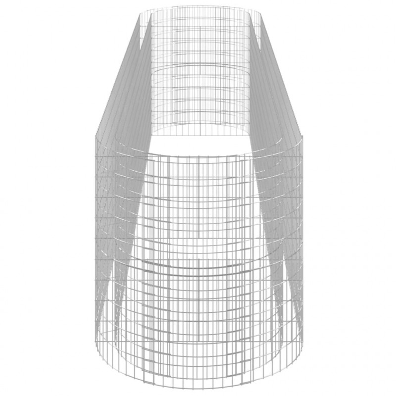 Podwyższona donica gabionowa galwanizowane żelazo 500x100x100cm