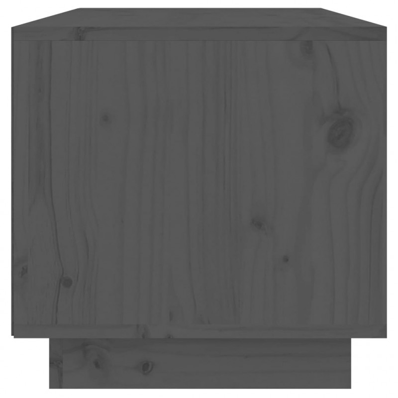 Szafka pod telewizor, szara, 60x35x35 cm, lite drewno sosnowe